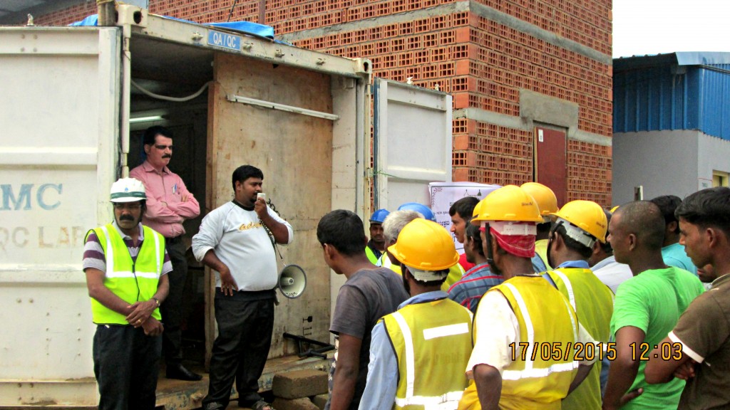 health camp for migrant construction workers