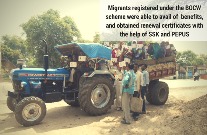 Migrants registered under the BOCW scheme